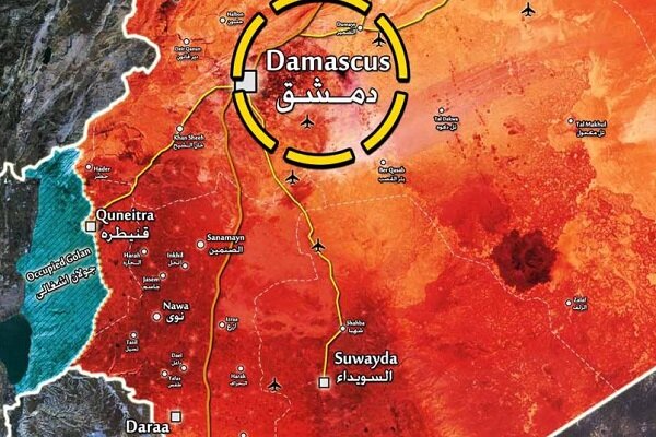 شنیده شدن صدای انفجارهایی در اطراف دمشق