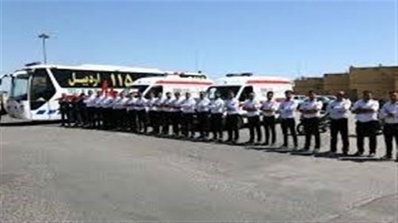 استقرار راهداری و اورژانس در مسیر اردبیل _مهران