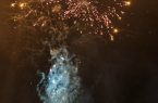 نورافشانی آسمان پارس‌آباد مغان در شب پیروزی انقلاب اسلامی