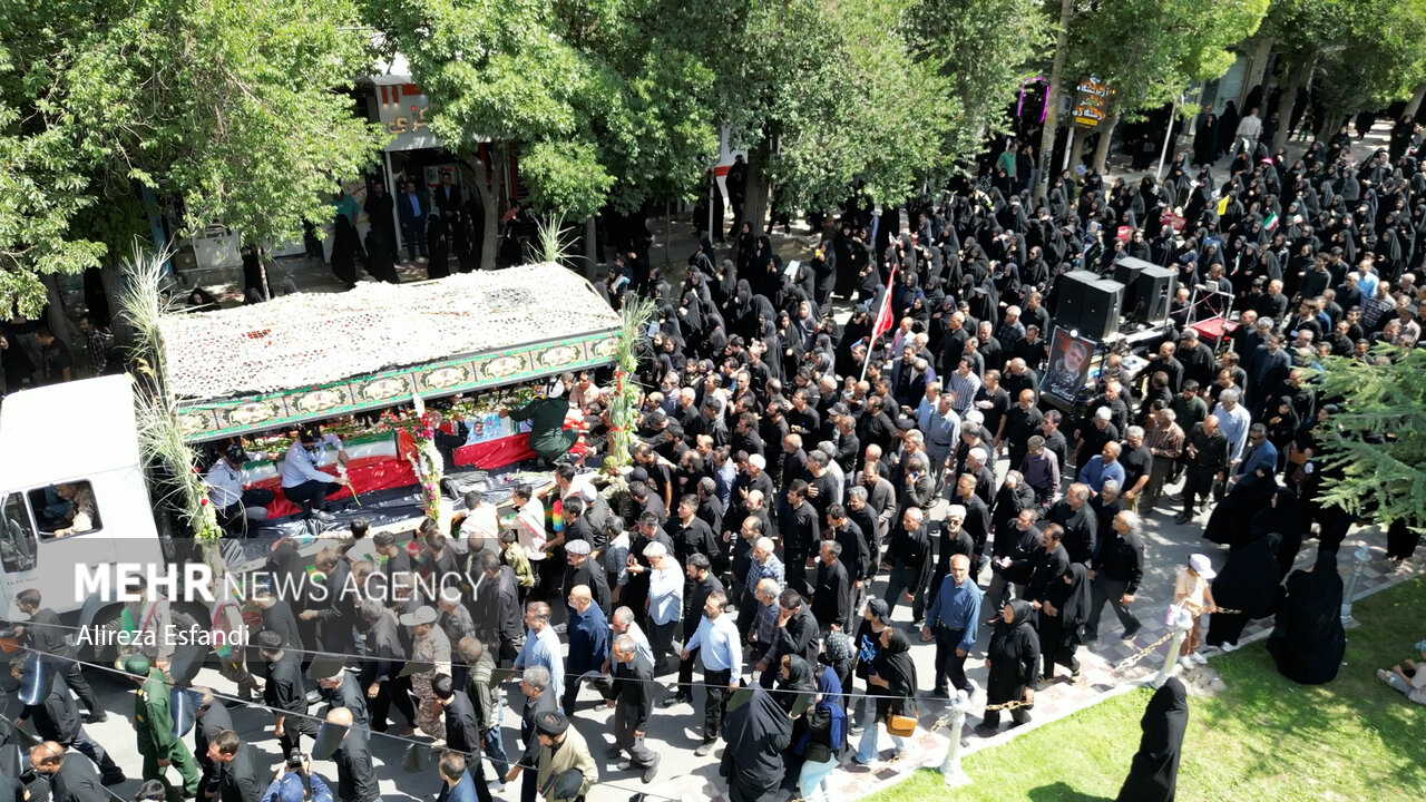 پیکر ۴ شهید اقتدار ایران در شهرقدس تشییع شد