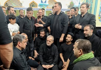 حضور مسعود پزشکیان در جمع عزاداران اردبیلی