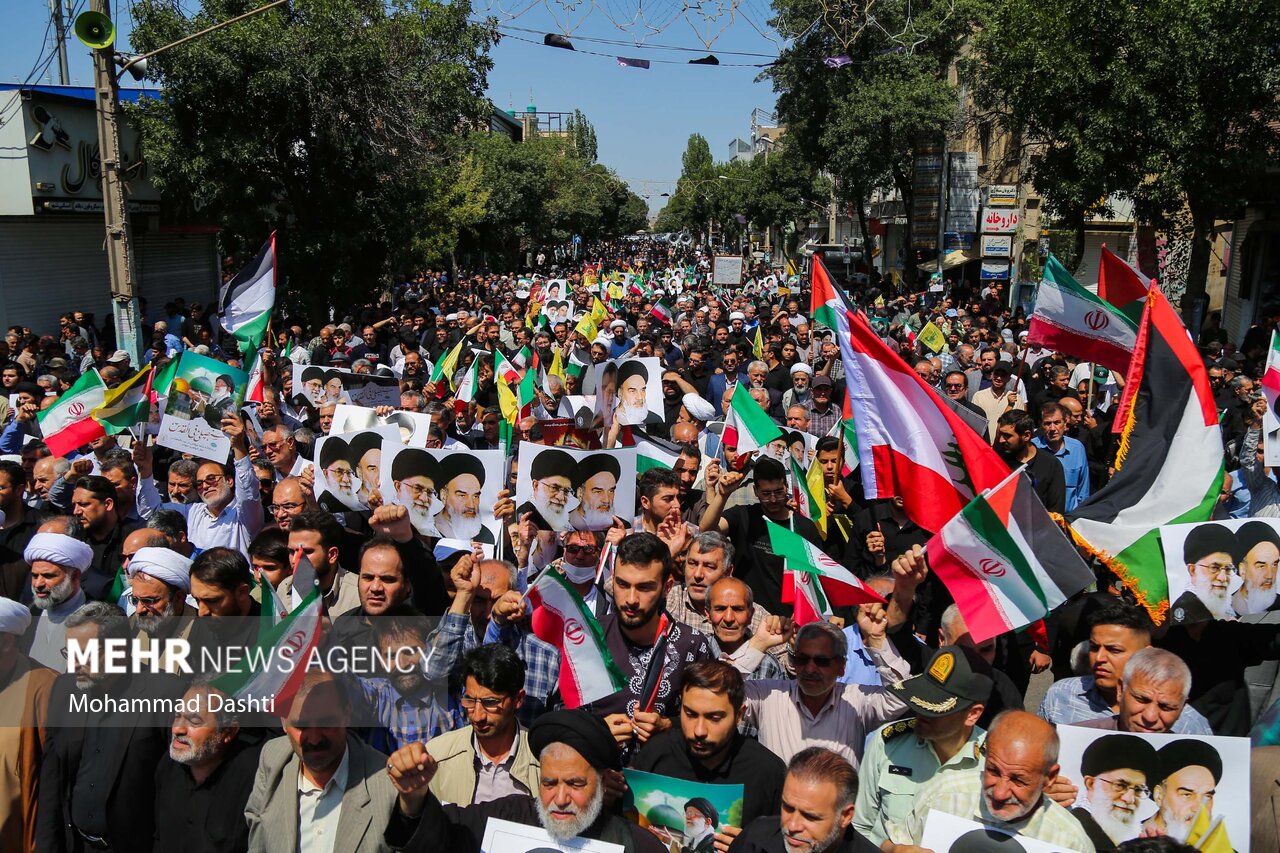 راهپیمایی «جمعه نصر و خشم» در اردبیل