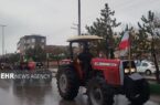 رژه تراکتورسواران روستاهای خلخال در بیعت با رهبر انقلاب اسلامی