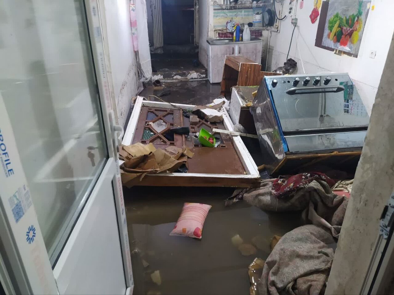 آبگرفتگی ۲۰۰ واحد مسکونی و تجاری در مشگین‌شهر