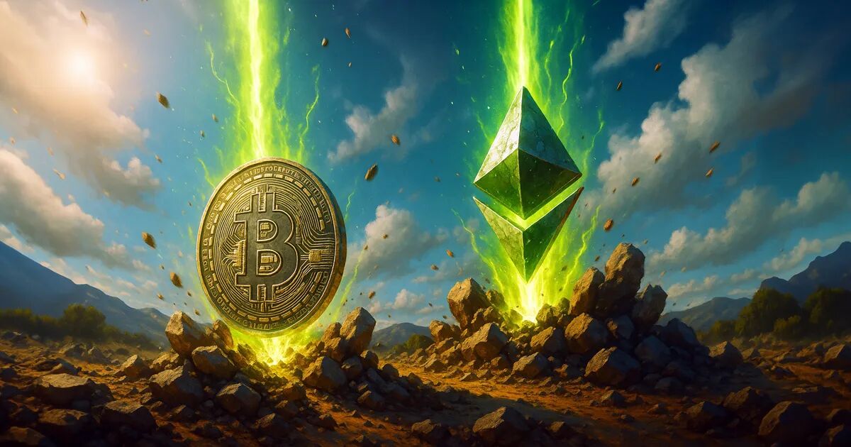 یک سیگنال صعودی هم‌زمان برای بیت کوین، اتریوم و ریپل ظاهر شد